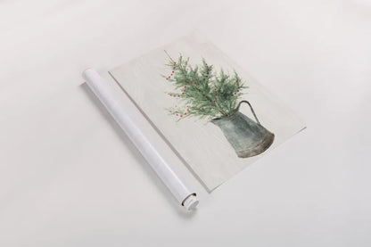 White and Bright Christmas Tree II by Danhui Nai. shown as a rolled paper print. Available as archival giclee rolled canvas, fine art paper, or poster print. SKU 65633h.