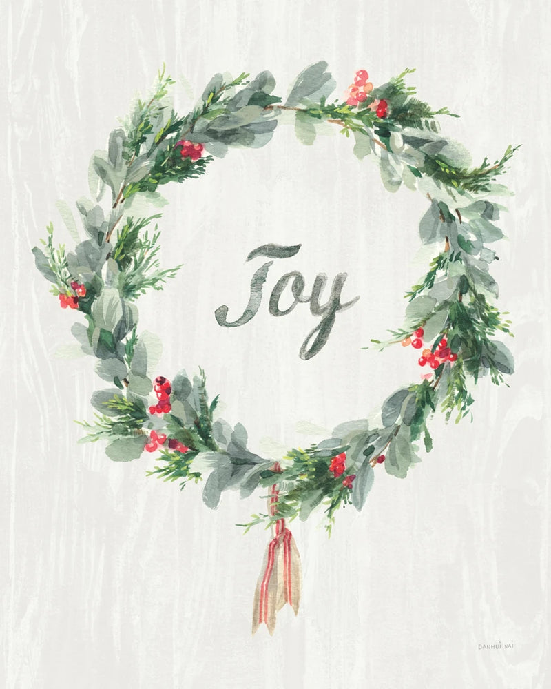 White and Bright Christmas Wreath I by Danhui Nai