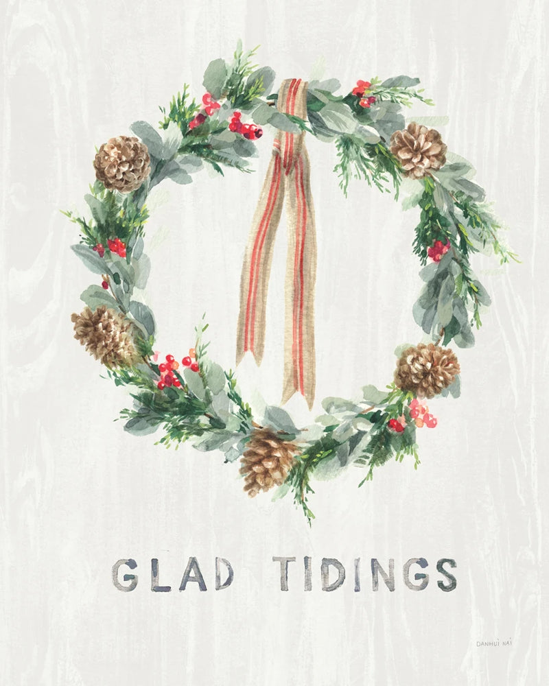 White and Bright Christmas Wreath II by Danhui Nai