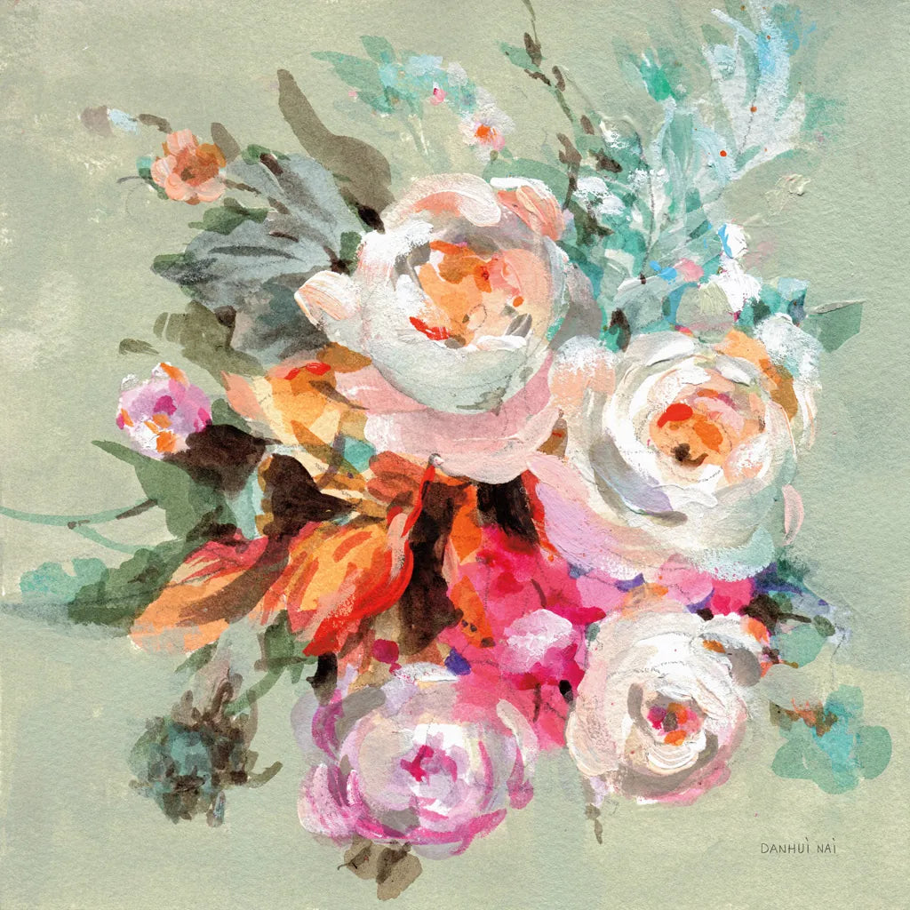 Windblown Blooms I by Danhui Nai. SKU 67554a. Archival Giclee Fine art print for wall decor.