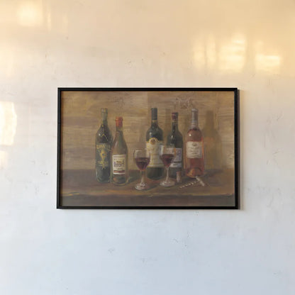 Wine Tasting by Danhui Nai. shown as a paper print in a black flame. Available as a archival giclee rolled canvas, fine art paper, or poster print. SKU 6247i.