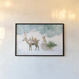 Woodland Celebration I by Danhui Nai. shown as a paper print in a black flame. Available as a archival giclee rolled canvas, fine art paper, or poster print. SKU 54903i.