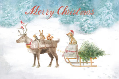 Woodland Celebration I Christmas by Danhui Nai. SKU 58258i. Archival Giclee Fine art print for wall decor.