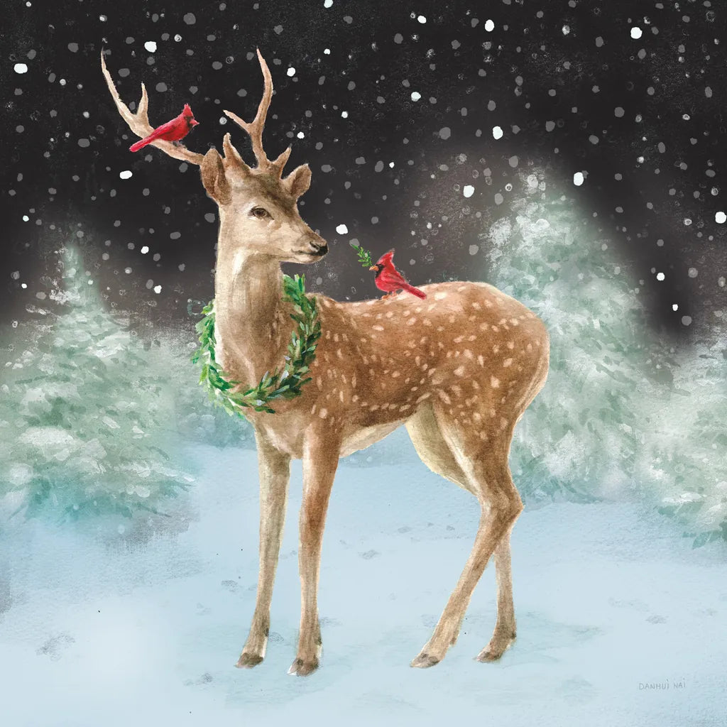 Woodland Celebration III Black by Danhui Nai. SKU 81960a. Archival Giclee Fine art print for wall decor.