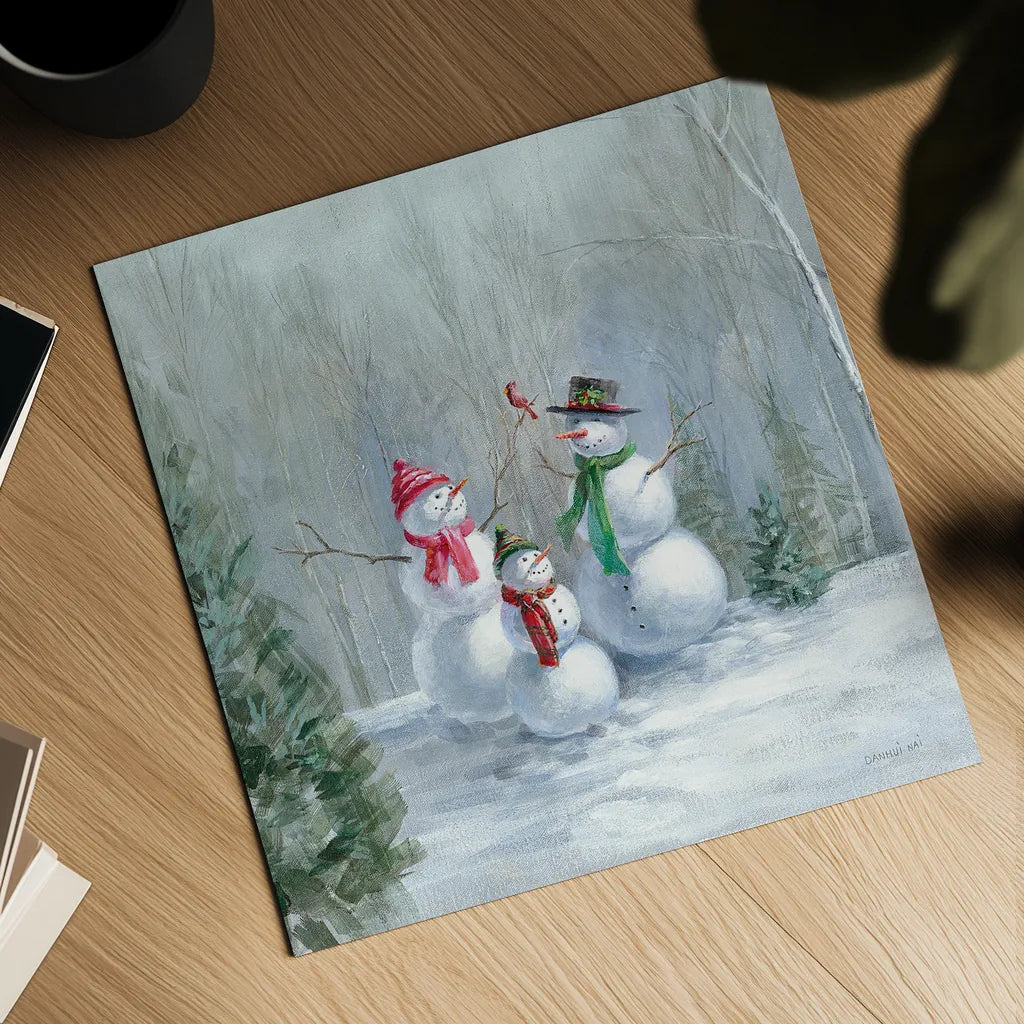 Woodland Holidays II by Danhui Nai. Shown as a detailed flat fine art print, highlighting archival giclee quality. Available as an archival giclee rolled canvas, fine art paper, or poster print. SKU 38595a.