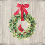 Woodland Holidays Wreath by Danhui Nai. SKU 38764a. Archival Giclee Fine art print for wall decor.