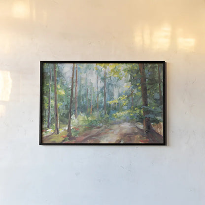 Woodland Reverie Crop by Danhui Nai. shown as a paper print in a black flame. Available as a archival giclee rolled canvas, fine art paper, or poster print. SKU 77487i.