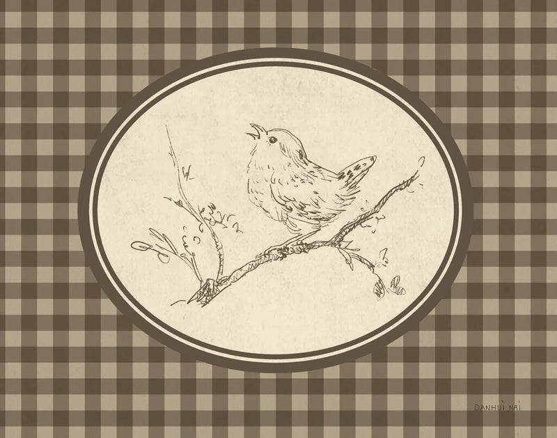 Woodland Songbird Gingham by Danhui Nai