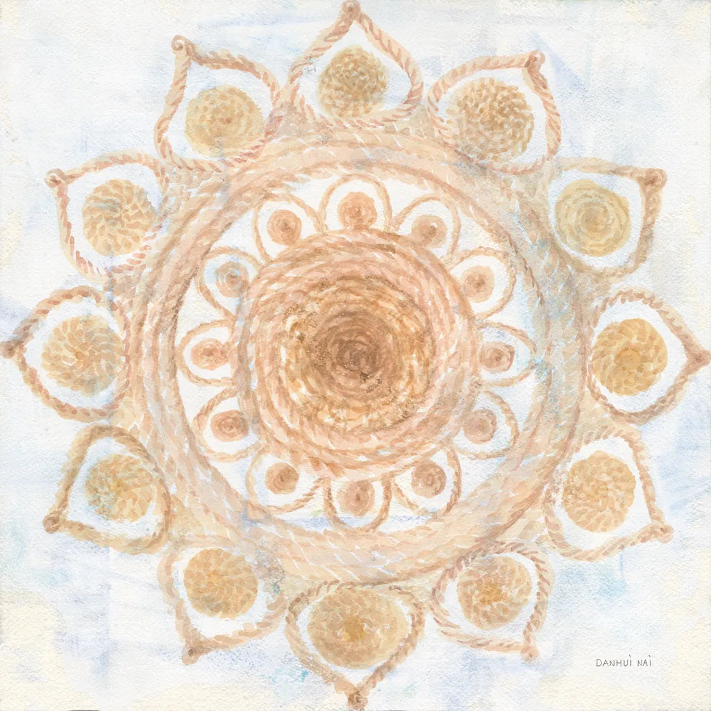 Woven Mandala by Danhui Nai. SKU 74479a. Archival Giclee Fine art print for wall decor.