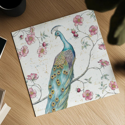  Jardin de Roses I Square by Daphne Brissonnet. Shown as a detailed flat fine art print, highlighting archival giclee quality. Available as an archival giclee rolled canvas, fine art paper, or poster print. SKU 17145a.