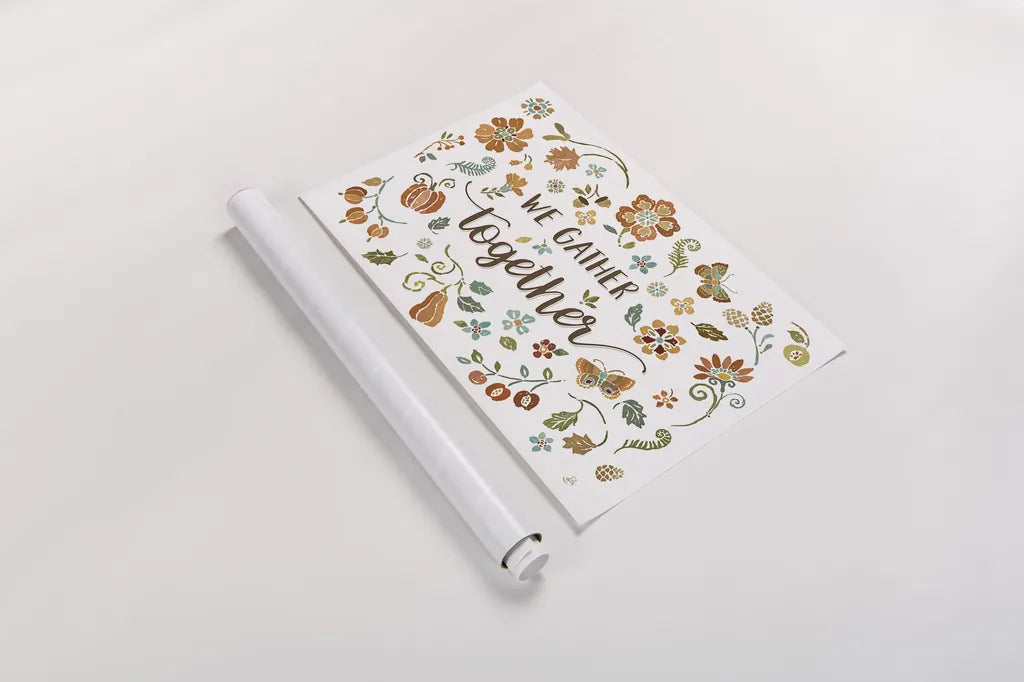 Autumn Impressions I by Daphne Brissonnet. shown as a rolled paper print. Available as archival giclee rolled canvas, fine art paper, or poster print. SKU 35044i.