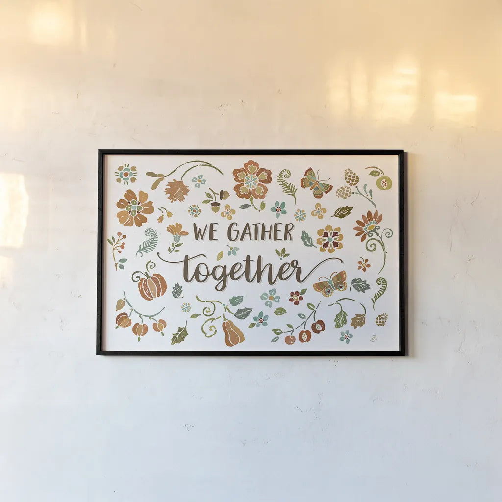 Autumn Impressions I by Daphne Brissonnet. shown as a paper print in a black flame. Available as a archival giclee rolled canvas, fine art paper, or poster print. SKU 35044i.