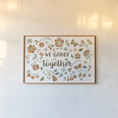 Autumn Impressions I by Daphne Brissonnet. shown as a paper print in a natural frame. Available as a archival giclee rolled canvas, fine art paper, or poster print. SKU 35044i.