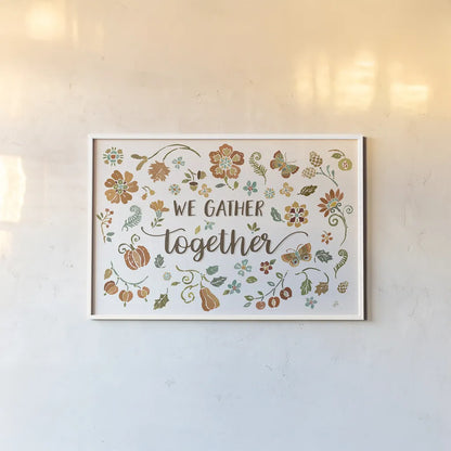 Autumn Impressions I by Daphne Brissonnet. shown as a paper print in a white frame. Available as a archival giclee rolled canvas, fine art paper, or poster print. SKU 35044i.