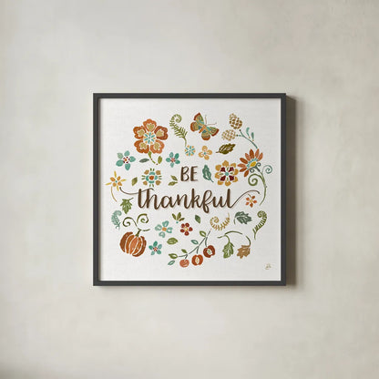 Autumn Impressions II by Daphne Brissonnet. Shown in a sleek black glass frame for a contemporary gallery look. Available as an archival giclee rolled canvas, fine art paper, or poster print. SKU 35045a.