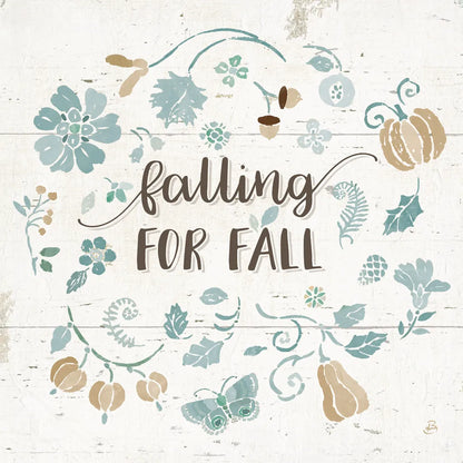 Autumn Impressions III on Wood Blue by Daphne Brissonnet. SKU 36989a. Archival Giclee Fine art print for wall decor.