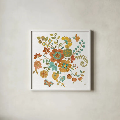 Autumn Impressions IV by Daphne Brissonnet. Shown in a crisp white glass frame for a clean and minimalist style. Available as an archival giclee rolled canvas, fine art paper, or poster print. SKU 35047a.