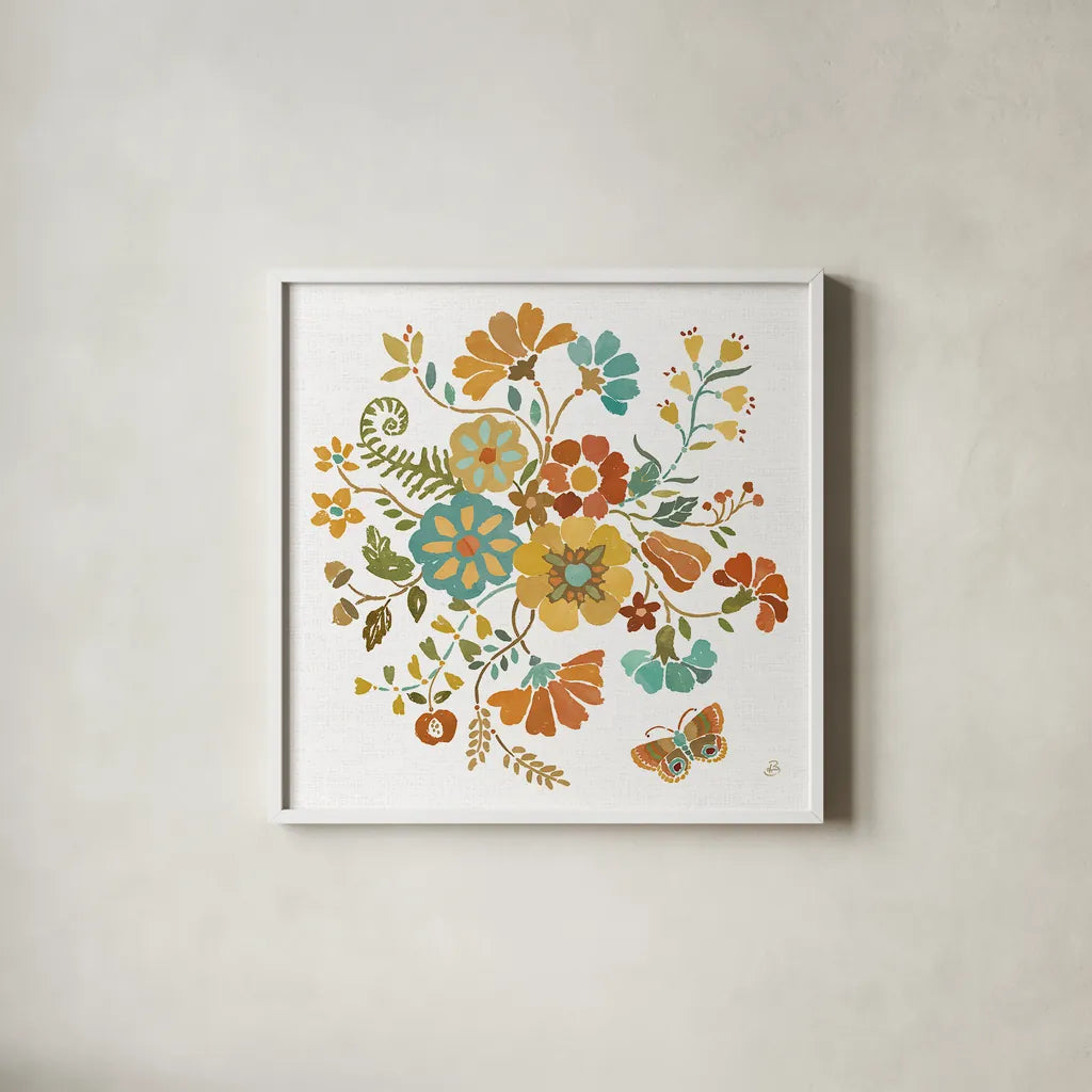 Autumn Impressions V by Daphne Brissonnet. Shown in a crisp white glass frame for a clean and minimalist style. Available as an archival giclee rolled canvas, fine art paper, or poster print. SKU 35048a.