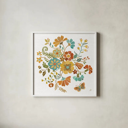 Autumn Impressions V by Daphne Brissonnet. Shown in a crisp white glass frame for a clean and minimalist style. Available as an archival giclee rolled canvas, fine art paper, or poster print. SKU 35048a.