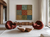Barcelona I by Daphne Brissonnet. Shown as extra-large giant wall art in a modern living room. Available as an archival giclee rolled canvas, fine art paper, or poster print. SKU 20768a.