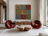 Barcelona II by Daphne Brissonnet. Shown as extra-large giant wall art in a modern living room. Available as an archival giclee rolled canvas, fine art paper, or poster print. SKU 20769a.