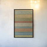 Batik Stripes II by Daphne Brissonnet. shown as a paper print in a black flame. Available as a archival giclee rolled canvas, fine art paper, or poster print. SKU 24908h.