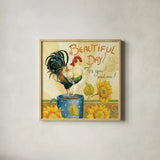 Beautiful Day I by Daphne Brissonnet. Shown in a natural wood glass frame for a timeless modern aesthetic. Available as an archival giclee rolled canvas, fine art paper, or poster print. SKU 29500a.