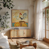 Beautiful Day II by Daphne Brissonnet. Shown in a natural wood frame in a cozy modern living room. Available as an archival giclee rolled canvas, fine art paper, or poster print. SKU 29501a.