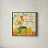 Beautiful Day III by Daphne Brissonnet. Shown in a sleek black glass frame for a contemporary gallery look. Available as an archival giclee rolled canvas, fine art paper, or poster print. SKU 29499a.