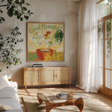 Beautiful Day IV by Daphne Brissonnet. Shown in a natural wood frame in a cozy modern living room. Available as an archival giclee rolled canvas, fine art paper, or poster print. SKU 29498a.