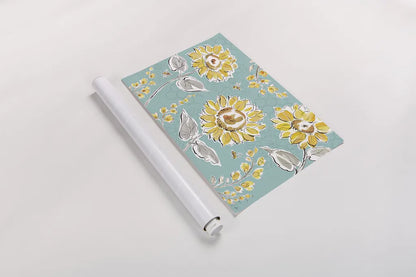 Bee Happy I by Daphne Brissonnet. shown as a rolled paper print. Available as archival giclee rolled canvas, fine art paper, or poster print. SKU 36773i.