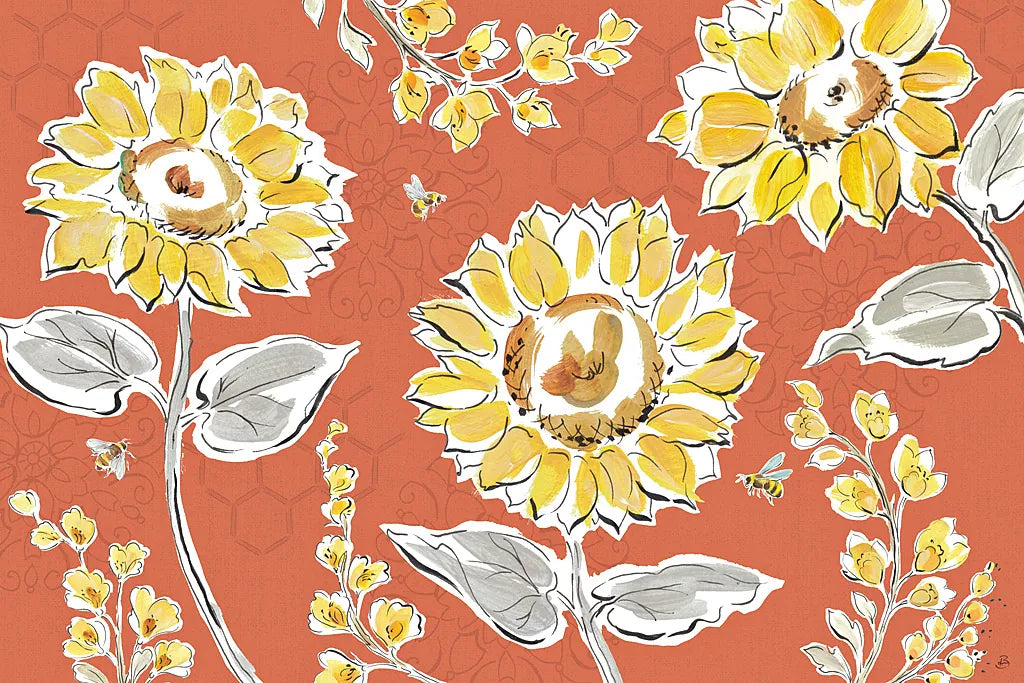 Bee Happy I Spice by Daphne Brissonnet. SKU 36778i. Archival Giclee Fine art print for wall decor.