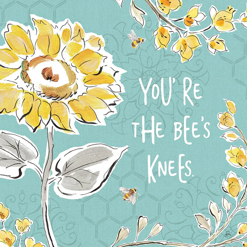 Bee Happy II by Daphne Brissonnet. SKU 36774a. Archival Giclee Fine art print for wall decor.