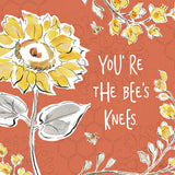 Bee Happy II Spice by Daphne Brissonnet. SKU 36779a. Archival Giclee Fine art print for wall decor.