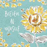 Bee Happy V by Daphne Brissonnet. SKU 36777a. Archival Giclee Fine art print for wall decor.