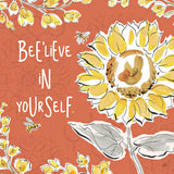 Bee Happy V Spice by Daphne Brissonnet. SKU 36782a. Archival Giclee Fine art print for wall decor.