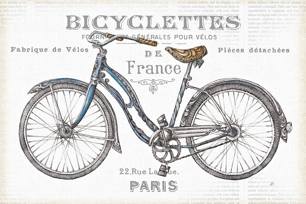 Bicycles II by Daphne Brissonnet. SKU 28774i. Archival Giclee Fine art print for wall decor.