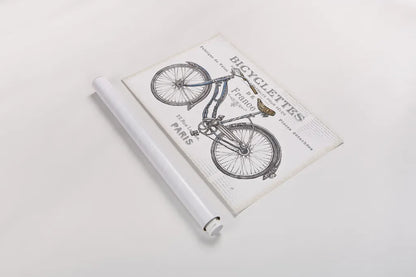 Bicycles II by Daphne Brissonnet. shown as a rolled paper print. Available as archival giclee rolled canvas, fine art paper, or poster print. SKU 28774i.