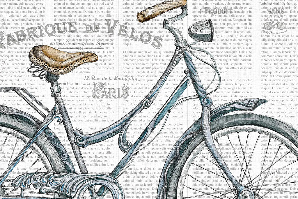 Bicycles III by Daphne Brissonnet. SKU 28775i. Archival Giclee Fine art print for wall decor.