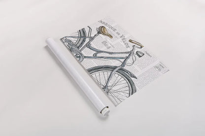 Bicycles III by Daphne Brissonnet. shown as a rolled paper print. Available as archival giclee rolled canvas, fine art paper, or poster print. SKU 28775i.