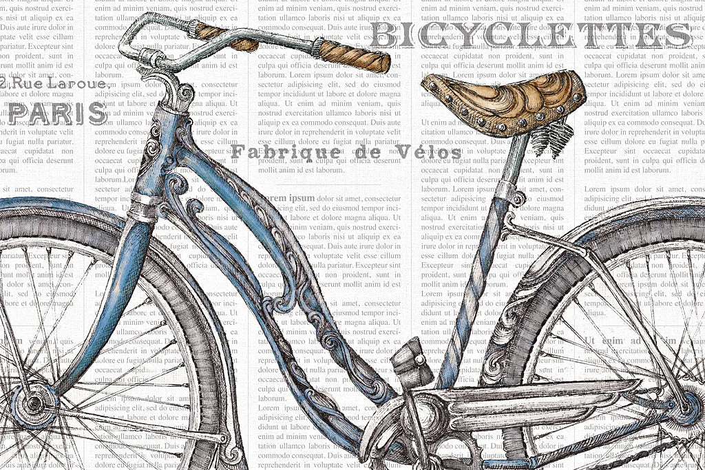 Bicycles IV by Daphne Brissonnet. SKU 28776i. Archival Giclee Fine art print for wall decor.