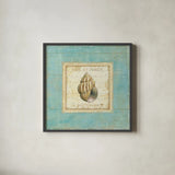 Bijou de Mer II by Daphne Brissonnet. Shown in a sleek black glass frame for a contemporary gallery look. Available as an archival giclee rolled canvas, fine art paper, or poster print. SKU 2300a.