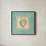 Bijou de Mer III by Daphne Brissonnet. Shown in a sleek black glass frame for a contemporary gallery look. Available as an archival giclee rolled canvas, fine art paper, or poster print. SKU 2301a.