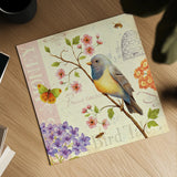 Birds and Bees I by Daphne Brissonnet. Shown as a detailed flat fine art print, highlighting archival giclee quality. Available as an archival giclee rolled canvas, fine art paper, or poster print. SKU 7691a.