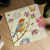 Birds and Bees II by Daphne Brissonnet. Shown as a detailed flat fine art print, highlighting archival giclee quality. Available as an archival giclee rolled canvas, fine art paper, or poster print. SKU 7692a.