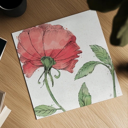 Blossom Sketches IV Color by Daphne Brissonnet. Shown as a detailed flat fine art print, highlighting archival giclee quality. Available as an archival giclee rolled canvas, fine art paper, or poster print. SKU 54832a.