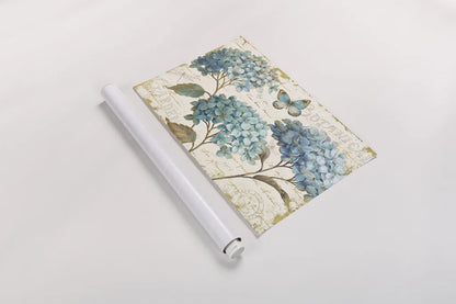 Blue Garden I by Daphne Brissonnet. shown as a rolled paper print. Available as archival giclee rolled canvas, fine art paper, or poster print. SKU 25359i.