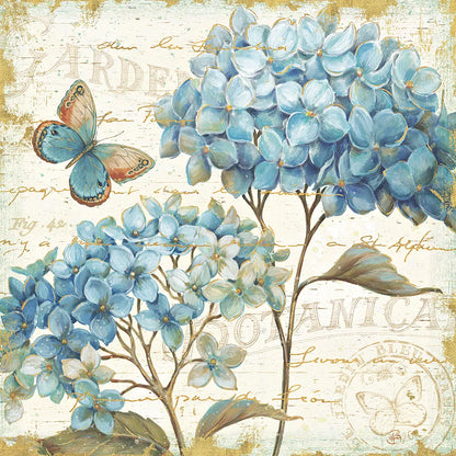Blue Garden IV by Daphne Brissonnet. SKU 25362a. Archival Giclee Fine art print for wall decor.
