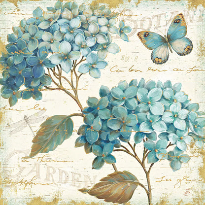 Blue Garden V by Daphne Brissonnet. SKU 25363a. Archival Giclee Fine art print for wall decor.