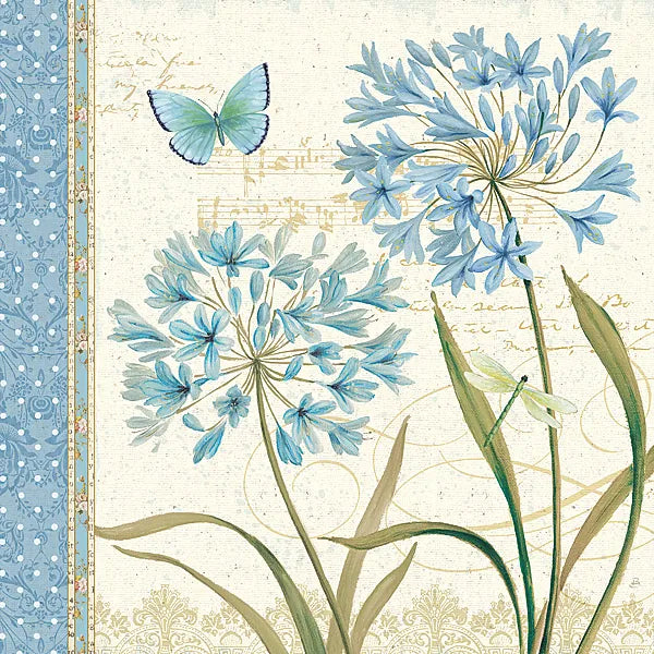 Blue Melody III by Daphne Brissonnet. SKU 5756a. Archival Giclee Fine art print for wall decor.